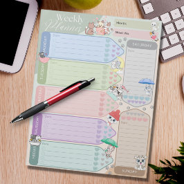 毎週のプランナーかわいい猫数々の子猫 ノートパッド
