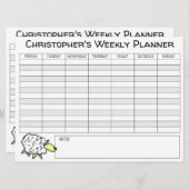 毎週のプランナーで名前を付けてカスタマイズする シーズンカード (正面/裏面)