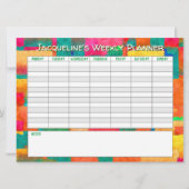 毎週のプランナーで名前を付けてカスタマイズする シーズンカード (正面)