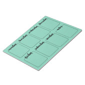 毎週のプランナーカスタムの色引き裂きカ遠くにレンダー ノートパッド (アングル)