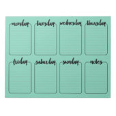 毎週のプランナーカスタムの色引き裂きカ遠くにレンダー ノートパッド (正面)