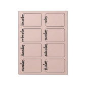 毎週のプランナーカスタムの色引き裂きカ遠くにレンダー ノートパッド (回転)