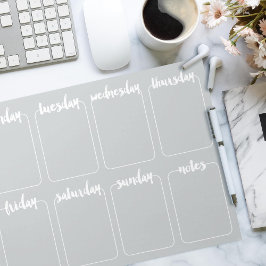 毎週のプランナーカスタムの色引き裂きカ遠くにレンダー ノートパッド