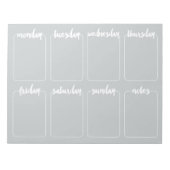 毎週のプランナーカスタムの色引き裂きカ遠くにレンダー ノートパッド (正面)