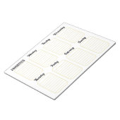 毎週のプランナーカレンダー涙遠くに白メモ帳 ノートパッド (アングル)