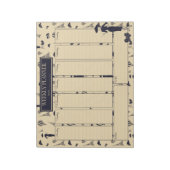 毎週のプランナークラシックヴィンテージファッションメモ帳 ノートパッド (回転)