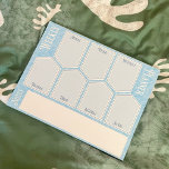毎週のプランナーシートフローラメモ帳 ノートパッド<br><div class="desc">Blue Weeklyプランナー水平シートメモ帳を使用して週の計画を開始するデスクに座ることができ、常に自分の日を計画してい救済る。週ごとのプランナーの水平レイアウトで、ソフトな青の色や葉色の背景を楽しみながら、より整理を得る。</div>