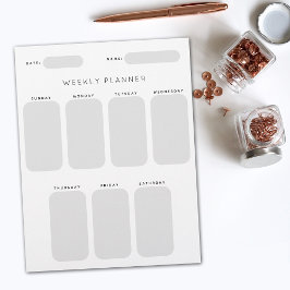 毎週のプランナースケジュールオフィス団体や組織 レターヘッド