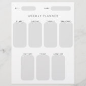 毎週のプランナースケジュールオフィス団体や組織 レターヘッド (正面)