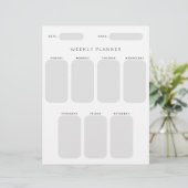 毎週のプランナースケジュールオフィス団体や組織 レターヘッド (スタンド正面)