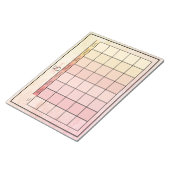 毎週のプランナーデイリーピンクイエローカラーメモ帳 ノートパッド (アングル)