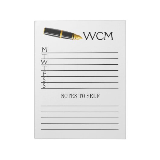 毎週のプランナーパッド/バインダーノートブックインサート ノートパッド (回転)