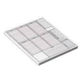 毎週のプランナーページ(トラッカーと月グリッド付き) ノートパッド (アングル)