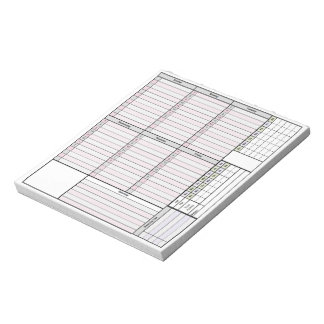 毎週のプランナーページ（トラッカーと月グリッド付き） ノートパッド