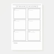 毎週のプランナー投稿ItノートPad 4"x 6"