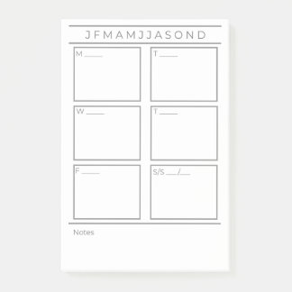 毎週のプランナー投稿ItノートPad 4"x 6" ポストイット