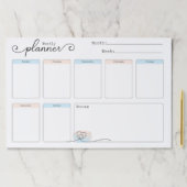 毎週のプランナー開催者のカレンダーの破遠くに裂 ペーパーパッド (インサイチュ)