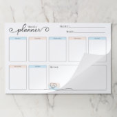 毎週のプランナー開催者のカレンダーの破遠くに裂 ペーパーパッド (折り畳み)