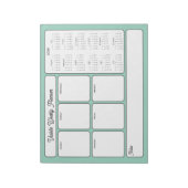 毎週のプランナー2026カレンダー任意の色を実行する ノートパッド (回転)