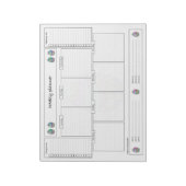 毎週のプランナー(ゴールとショッピングリスト) ノートパッド (回転)