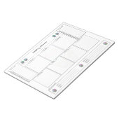 毎週のプランナー(ゴールとショッピングリスト) ノートパッド (アングル)