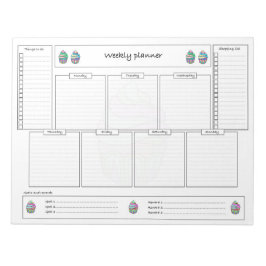 毎週のプランナー(ゴールとショッピングリスト) ノートパッド