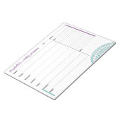 毎週のプランナー(名前をカスタムするとカラーメモ帳) ノートパッド (アングル)