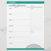 毎週のプランナー(名前をカスタムすると色) チラシ (裏面)