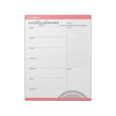 毎週のプランナー(名前をカスタムすると色) ノートパッド (回転)