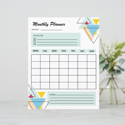 毎週のプランナー | 毎月のプランナーテンプレート (スタンド正面)