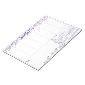 毎週のプランナー- Pad,それらの週次の計画のために ノートパッド (アングル)