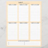 毎週のプランナー | To-Doリスト（オレンジ） チラシ (裏面)