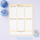 毎週のプランナー | To-Doリスト（オレンジ） チラシ (シングル)