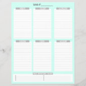 毎週のプランナー | To-Doリスト（緑） チラシ (裏面)