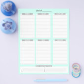 毎週のプランナー | To-Doリスト（緑） チラシ (シングル)