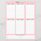 毎週のプランナー | To-Doリスト(赤) チラシ (裏面)