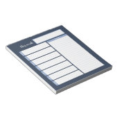 毎週のメニュー計画メモ帳 ノートパッド (アングル)