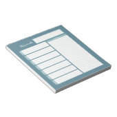 毎週のメニュー計画メモ帳 ノートパッド (アングル)