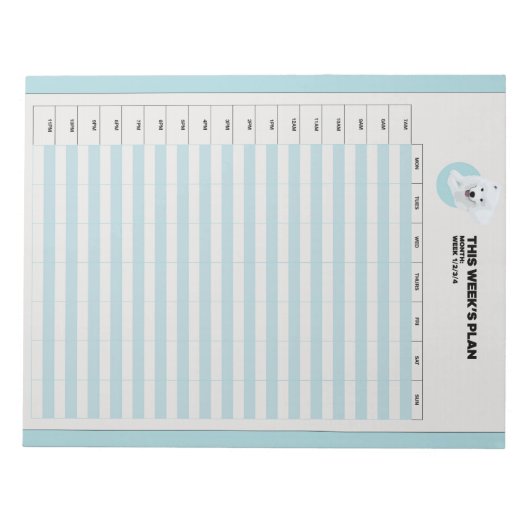 毎週の勉強プランナー ノートパッド (正面)