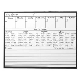 毎週の感情カレンダー – パーソナライズ ノートパッド