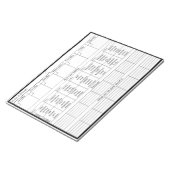 毎週の感情カレンダーV2 – パーソナライズ ノートパッド (アングル)