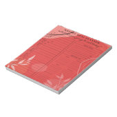 毎週の食事のプランナー：食料品の買い物をシンプルにする ノートパッド (回転)