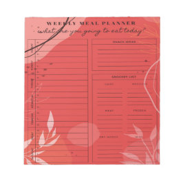 毎週の食事のプランナー：食料品の買い物をシンプルにする ノートパッド