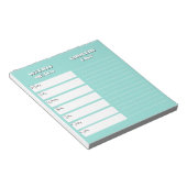 毎週の食事プランナーと食料品一覧メモ帳 ノートパッド (アングル)