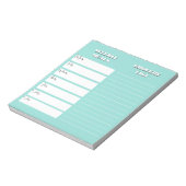 毎週の食事プランナーと食料品一覧メモ帳 ノートパッド (回転)