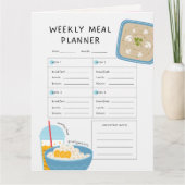 毎週の食事プランナー+ショッピングリストのダウンロードカード カード (正面)