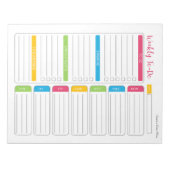 毎週のTo Doリストのメモカスタム帳 ノートパッド (正面)