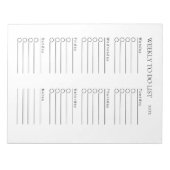 毎週のTo Doリスト ノートパッド (正面)