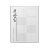 毎週、毎日、オーガナイザーメモ帳 ノートパッド (回転)