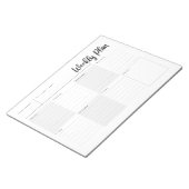 毎週、毎日、オーガナイザーメモ帳 ノートパッド (アングル)